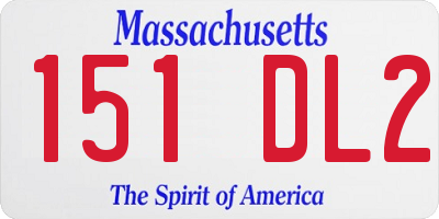 MA license plate 151DL2