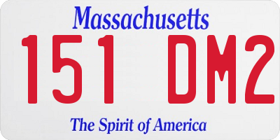 MA license plate 151DM2