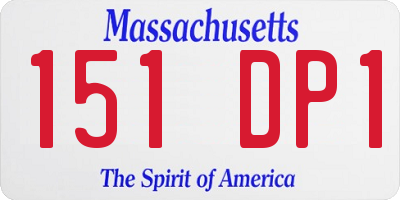 MA license plate 151DP1