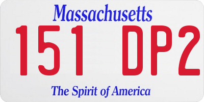 MA license plate 151DP2