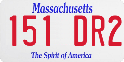 MA license plate 151DR2