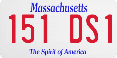 MA license plate 151DS1