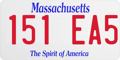 MA license plate 151EA5