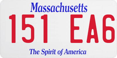 MA license plate 151EA6