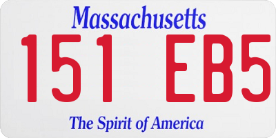MA license plate 151EB5