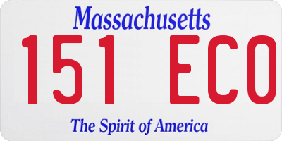 MA license plate 151EC0