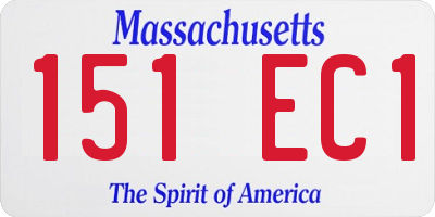 MA license plate 151EC1