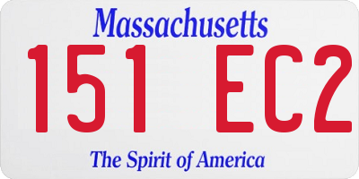 MA license plate 151EC2