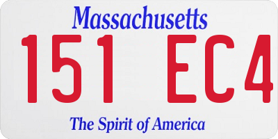 MA license plate 151EC4