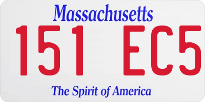 MA license plate 151EC5