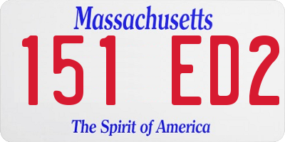 MA license plate 151ED2