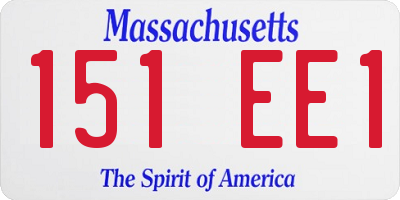 MA license plate 151EE1