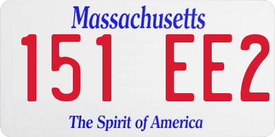 MA license plate 151EE2