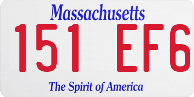 MA license plate 151EF6
