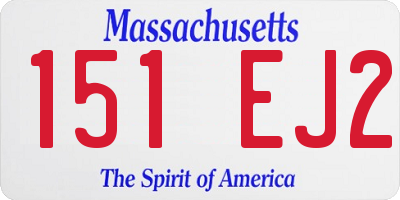 MA license plate 151EJ2