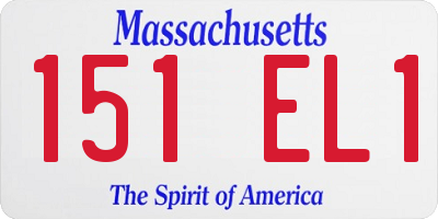 MA license plate 151EL1