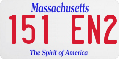 MA license plate 151EN2