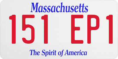 MA license plate 151EP1