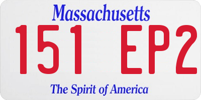MA license plate 151EP2