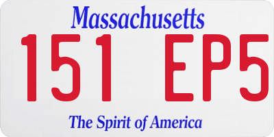 MA license plate 151EP5