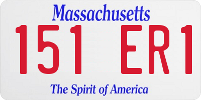 MA license plate 151ER1