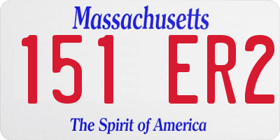 MA license plate 151ER2