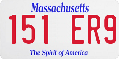 MA license plate 151ER9