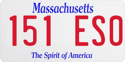 MA license plate 151ES0