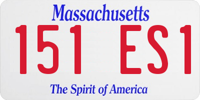 MA license plate 151ES1