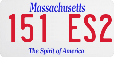 MA license plate 151ES2