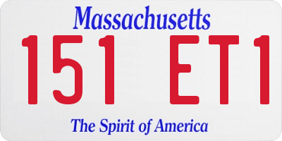 MA license plate 151ET1