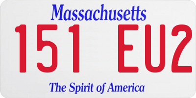 MA license plate 151EU2
