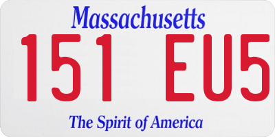 MA license plate 151EU5