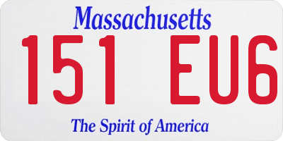 MA license plate 151EU6