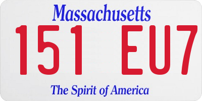 MA license plate 151EU7