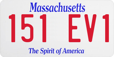 MA license plate 151EV1
