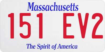MA license plate 151EV2