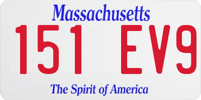MA license plate 151EV9