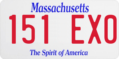 MA license plate 151EX0
