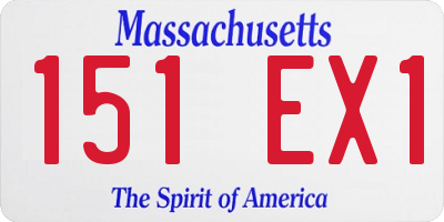 MA license plate 151EX1