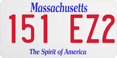 MA license plate 151EZ2