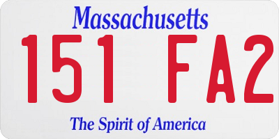 MA license plate 151FA2