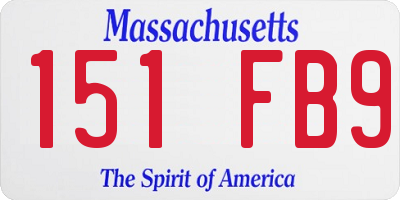 MA license plate 151FB9