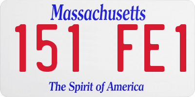 MA license plate 151FE1