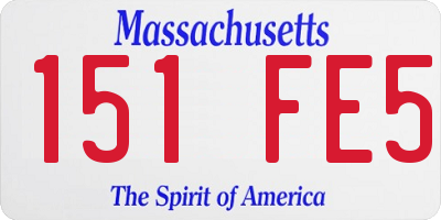 MA license plate 151FE5