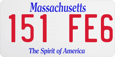 MA license plate 151FE6