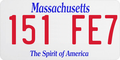 MA license plate 151FE7