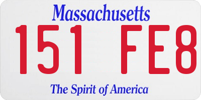 MA license plate 151FE8