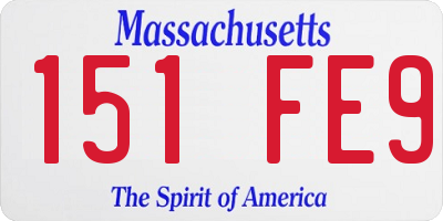 MA license plate 151FE9