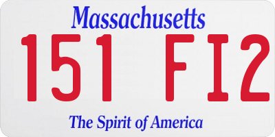 MA license plate 151FI2